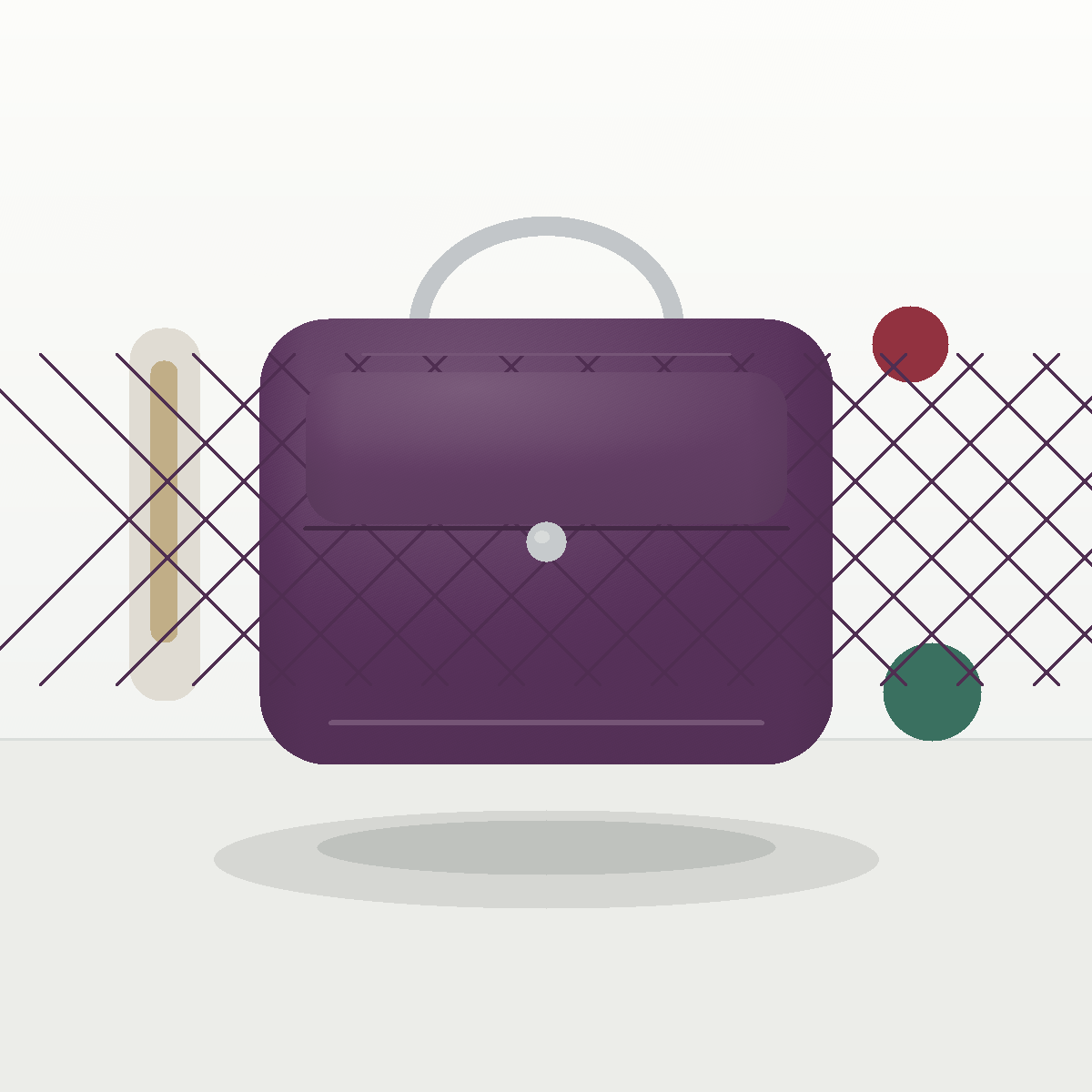 Elenora Mode Plum Flap Bag